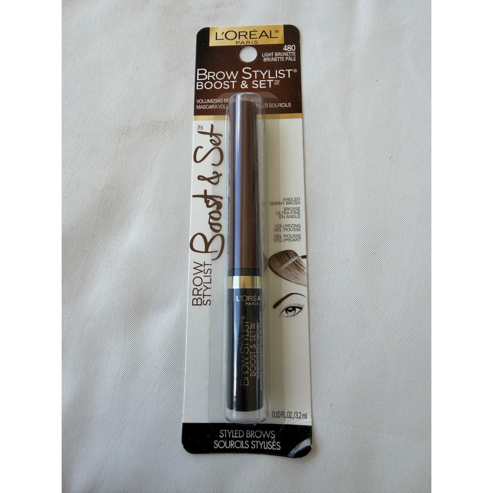 L'Oreal Brow Stylist Boost & Set Mascara 480 Light Brunette Volumizing Gel